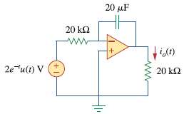 Find io(t) in the op amp circuit of Fig. 18.50.