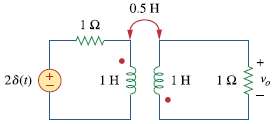 Determine vo(t) in the transformer circuit of Fig. 18.52.