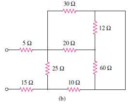 Find the equivalent resistance at terminals a-b of each circuit
