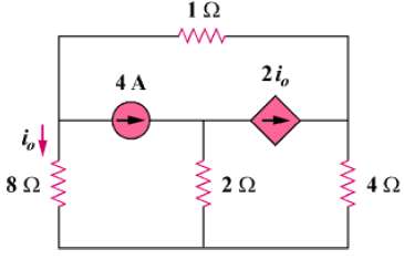 Find i0 in the circuit in Fig. 3.59.Figure 3.59
