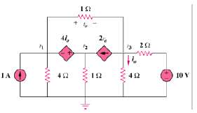 Find the node voltages for the circuit in Fig. 3.80.
Figure