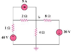 Apply mesh analysis to find vo in the circuit in