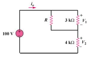 In the circuit in Fig. 3.102, find the values of