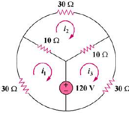 Find i1, i2, and i3 the circuit in Fig. 3.103.
Figure
