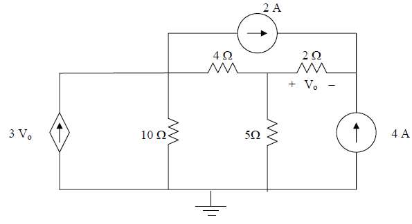 Obtain the node-voltage equations for the circuit in Fig. 3.111