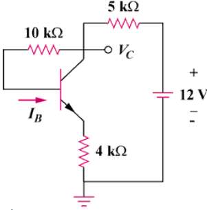 Find IB and VC for the circuit in Fig. 3.128.