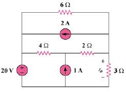 Apply the superposition principle to find vo in the circuit