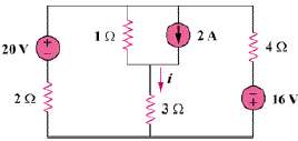 For the circuit in Fig. 4.83, use superposition to find