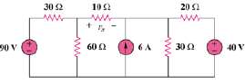 Use superposition to obtain vx in the circuit of Fig.