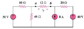 Apply source transformation to find vx in the circuit of