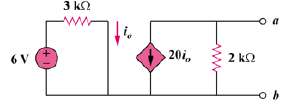 For the transistor model in Fig. 4.118, obtain the Thevenin