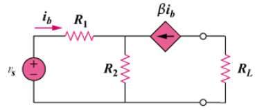 The network in Fig. 4.124 models a bipolar transistor common-emitter