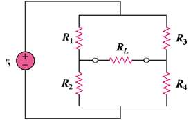 For the bridge circuit shown in Fig. 4.140, find the