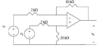 The circuit in Fig. 5.79 is for a difference amplifier.