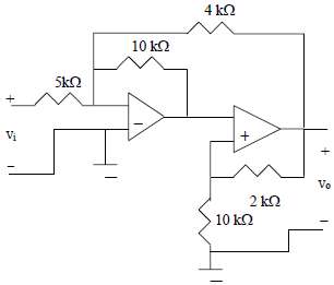 Calculate vo/v1 in the op amp circuit in Fig. 5.87.