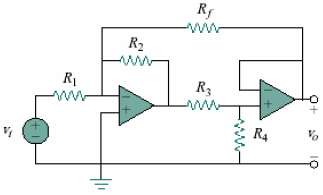 Obtain the closed-loop voltage gain vo/vt of the circuit in