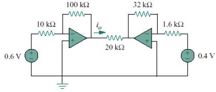 Find io in the op amp circuit of Fig. 5.100?