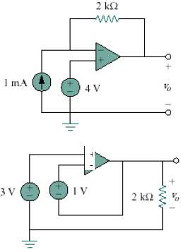 Determine vo for each of the op amp circuits in