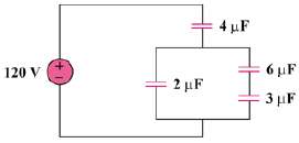 For the circuit in Fig. 6.57, determine:
(a) The voltage across