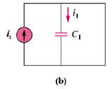 (a) Show that the voltage-division rule for two capacitors in