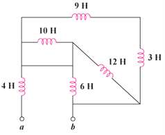 Find the equivalent inductance looking into the terminals of the