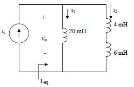 Consider the circuit in Fig. 6.83. Find:
(a) Leq, i1(t) and