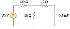 Find the time constant for the RC circuit in Fig.