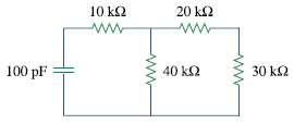 Determine the time constant for the circuit in Fig. 7.83.