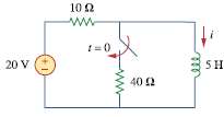 For the circuit in Fig. 7.118, find i(t) for t
