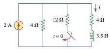 Obtain the inductor current for both t < 0 and