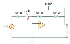 For the op amp circuit in Fig. 7.134, find v0