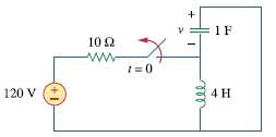Obtain v (t) for t > 0 in the circuit