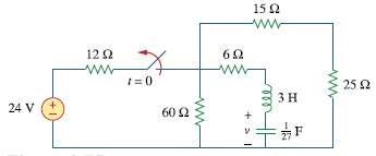 * Calculate v(t) for t > 0 in the circuit