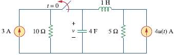 Find v(t) for t > 0 in the circuit of