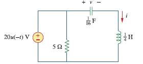Calculate i(t) for t > 0 in the circuit of