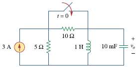 Find the output voltage vo(t) in the circuit of Fig.