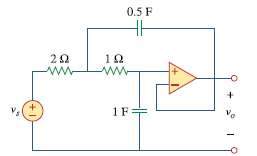 For the op amp circuit in Fig. 8.109, derive the