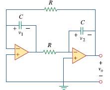 Determine the differential equation for the op amp circuit in