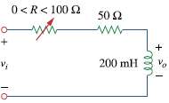 Consider the phase-shifting circuit in Fig. 9.83. Let Vi =