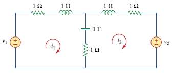In the circuit of Fig. 10.76, determine the mesh currents