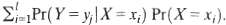 E-Pr(Y y,lX= x,) Pr(X = x,). 