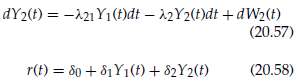 The canonical two-factor Vasicek model for the short rate, r(t),