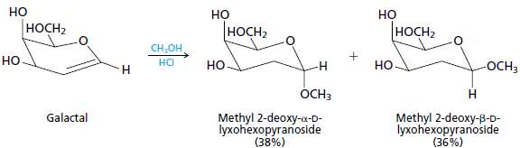 Methyl glycosides of 2-deoxy sugars have been prepared by the