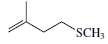 The isoprenoid compound shown is a scent marker present in