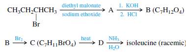 (a) Isoleucine has been prepared by the following sequence of