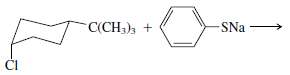 Each of the reactions shown involves nucleophilic substitution. The product