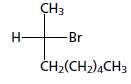 The Fischer projection formula for (+)-2-bromooctane is shown. Write the