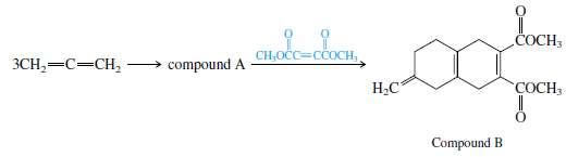 Allene can be converted to a trimer (compound A) of