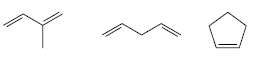 Which one of the C5H8 isomers shown has its max