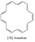 [18]-Annulene exhibits a 1H NMR spectrum that is unusual in